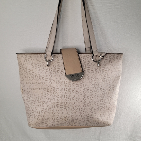 Guess Handbags - Guess Beige Tote Bag
